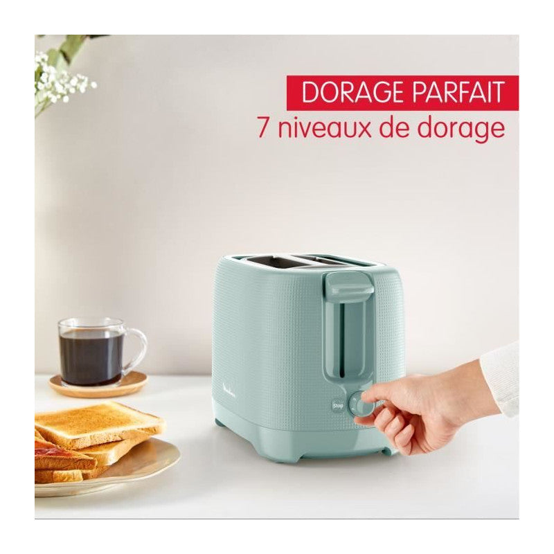 Grille-pain 2 Fentes, 7 Niveaux De Dorage, Réchauffe Viennoiseries, Fentes Larges, Poignée Surélévation, Morning Lt Moulinex - Mathon - 2