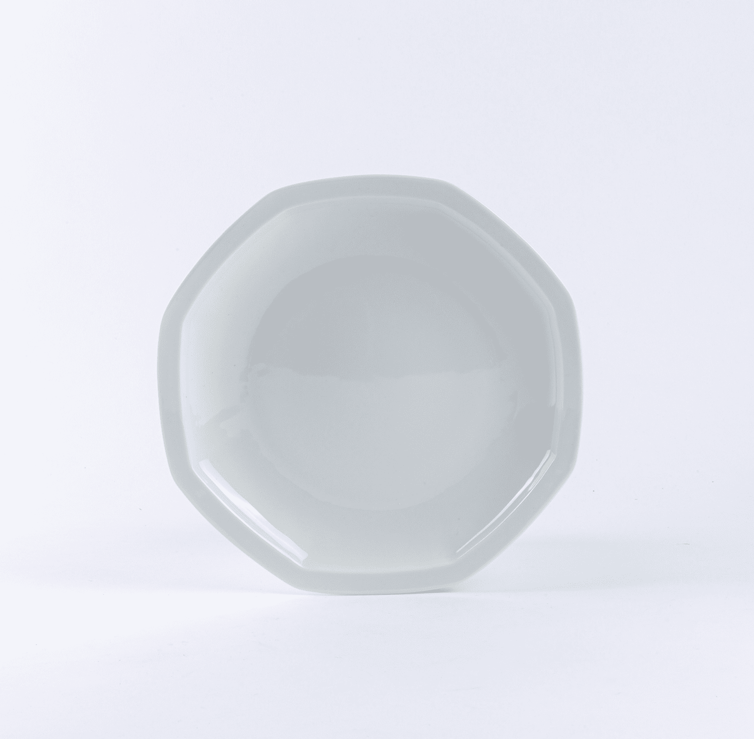Assiette plate Octogonale blanche OGRE La Fabrique - Mathon - 1