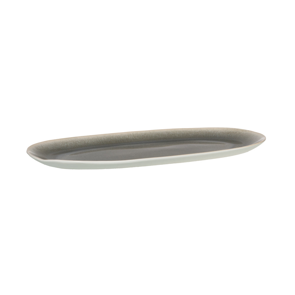 Plat ovale Oslo gris 38x19 cm Table passion - Mathon - 2