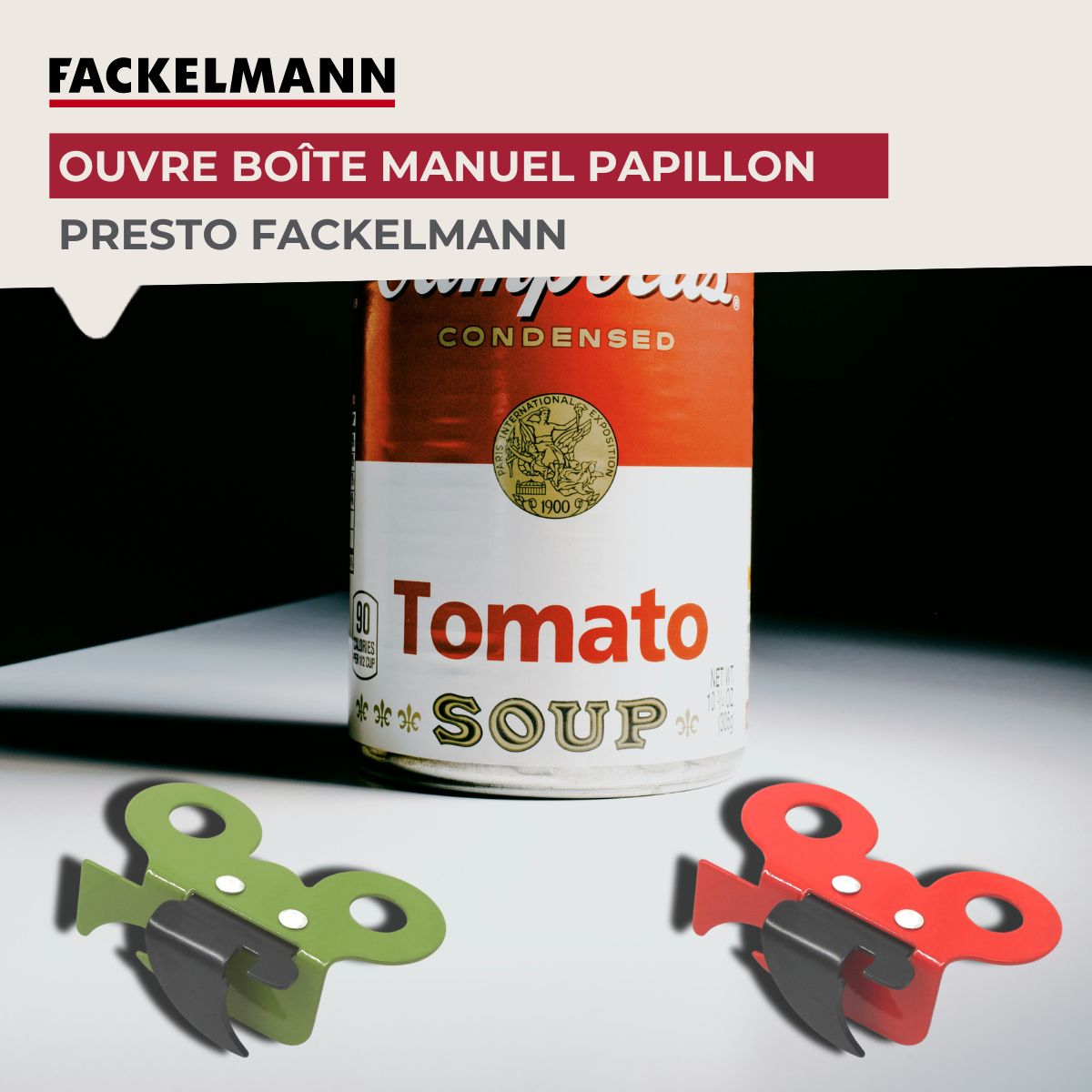Ensemble de 3 Ouvre-boîte manuel papillon Fackelmann - Mathon - 2