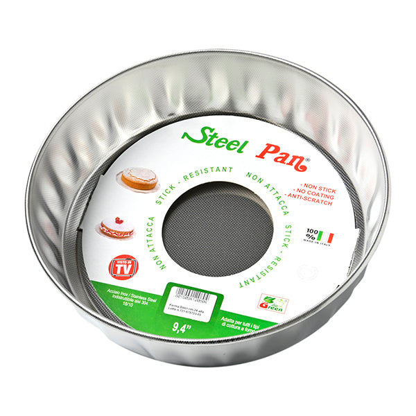 Moule à manqué inox bord haut 24 cm Steel Pan - Mathon - 2