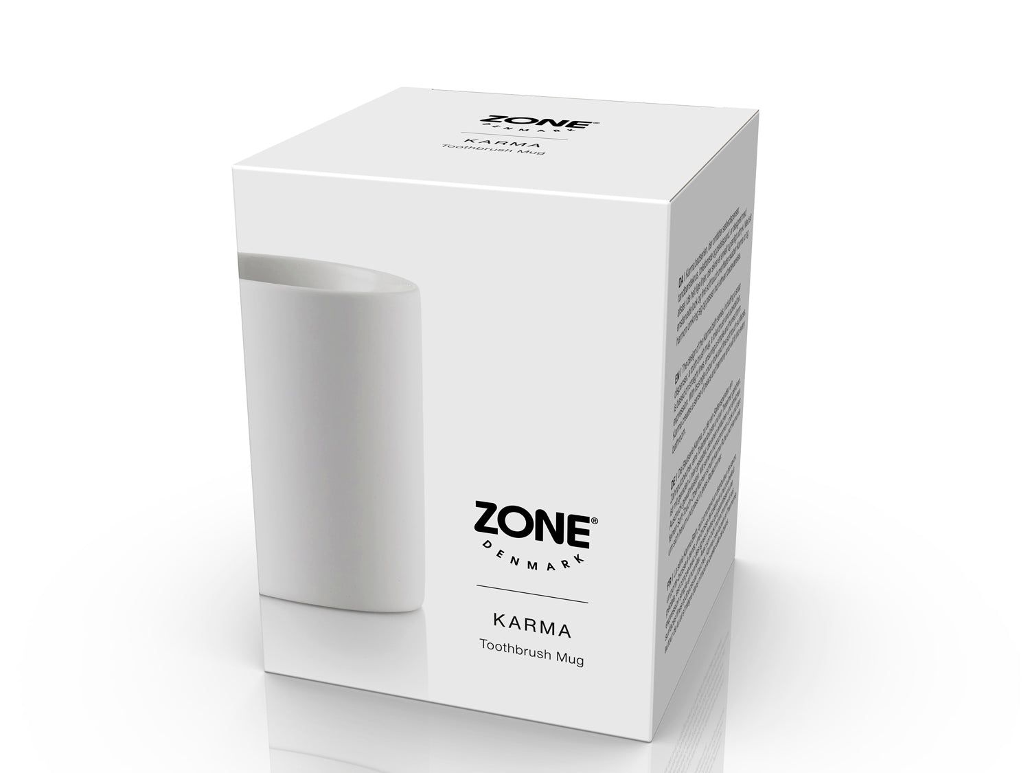 Gobelet pour brosse à dents Karma en Grès Blanc Zone Denmark - Mathon - 2