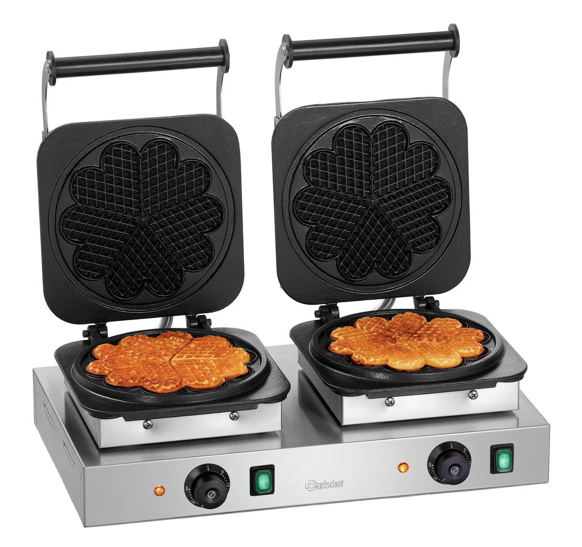 Gaufrier Professionnel Double Coeur - Ø 210 mm - Hauteur 16 mm - Bartscher - Mathon - 1