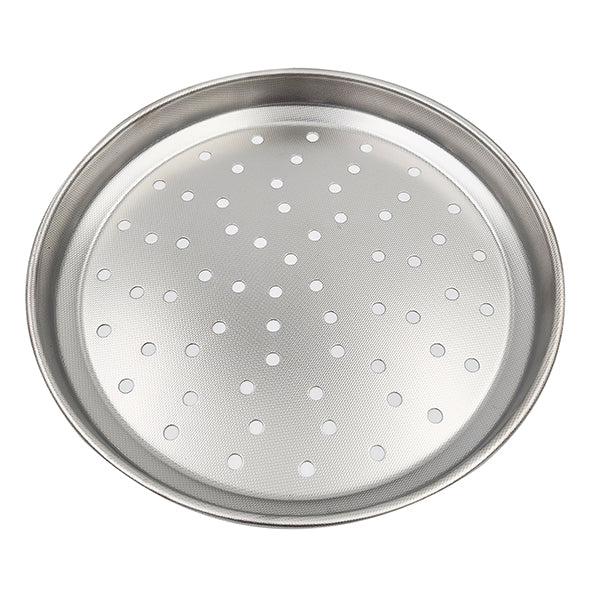 Plaque à pizza perforée inox 28 cm  Steel Pan - Mathon - 1