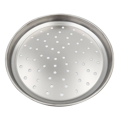 Plaque à pizza perforée inox 28 cm  Steel Pan - Mathon - 1