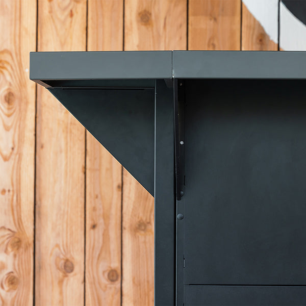 Modulo comptoir bar 80 cm gris cargo ENO - Mathon - 4