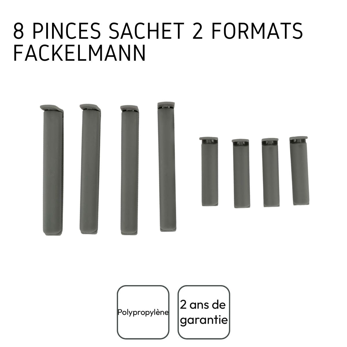 Lot de 8 clips fermeture de sachet  Tecno Fackelmann - Mathon - 4