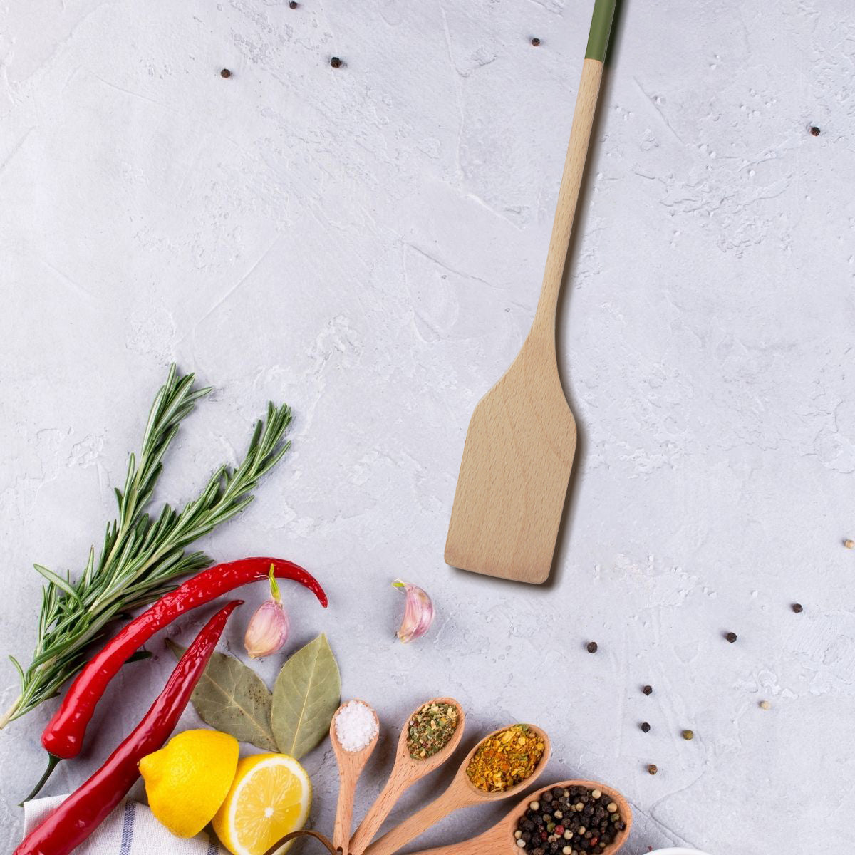 Ensemble de 2 Spatules de cuisine 33 cm  Wood Edition Fackelmann - Mathon - 2