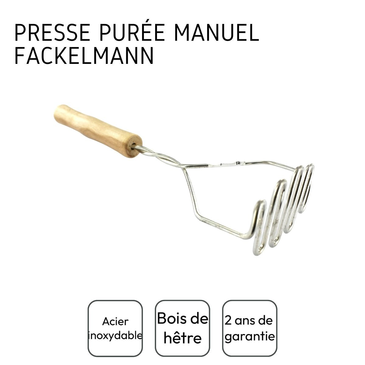 Presse purée manuel manche bois  Wood Edition Fackelmann - Mathon - 4