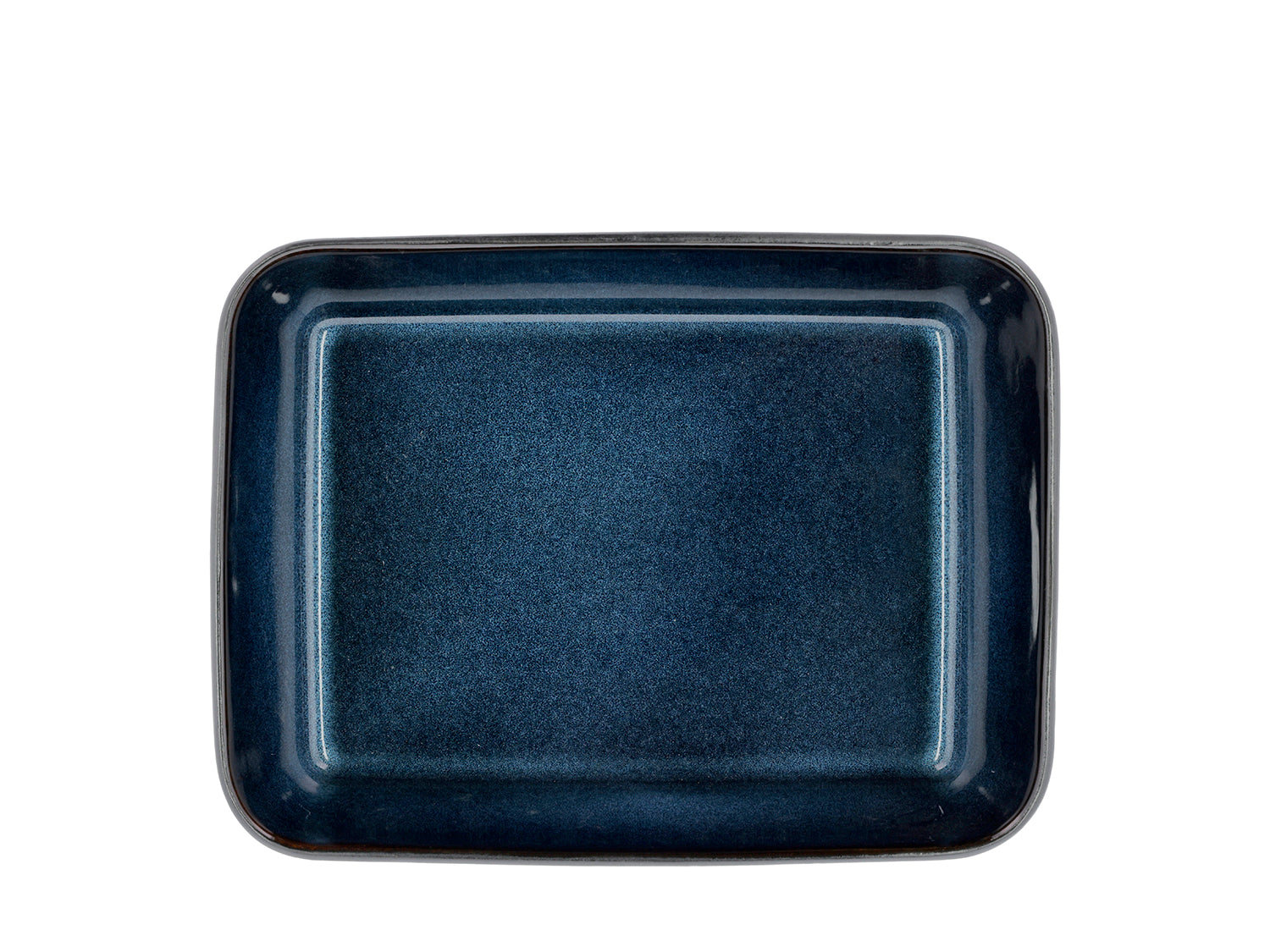 Plat rectangulaire GASTRO en grès émaillé Noir/Bleu foncé Bitz - Mathon - 2