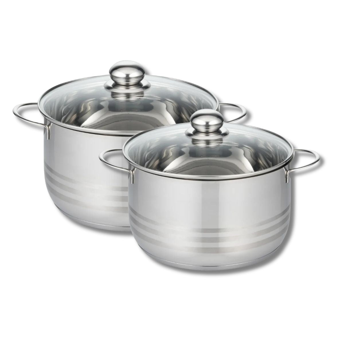 Lot de 2 faitouts 20 et 24 cm en acier inoxydable sans PFAS  Brillant Elo - Mathon - 1