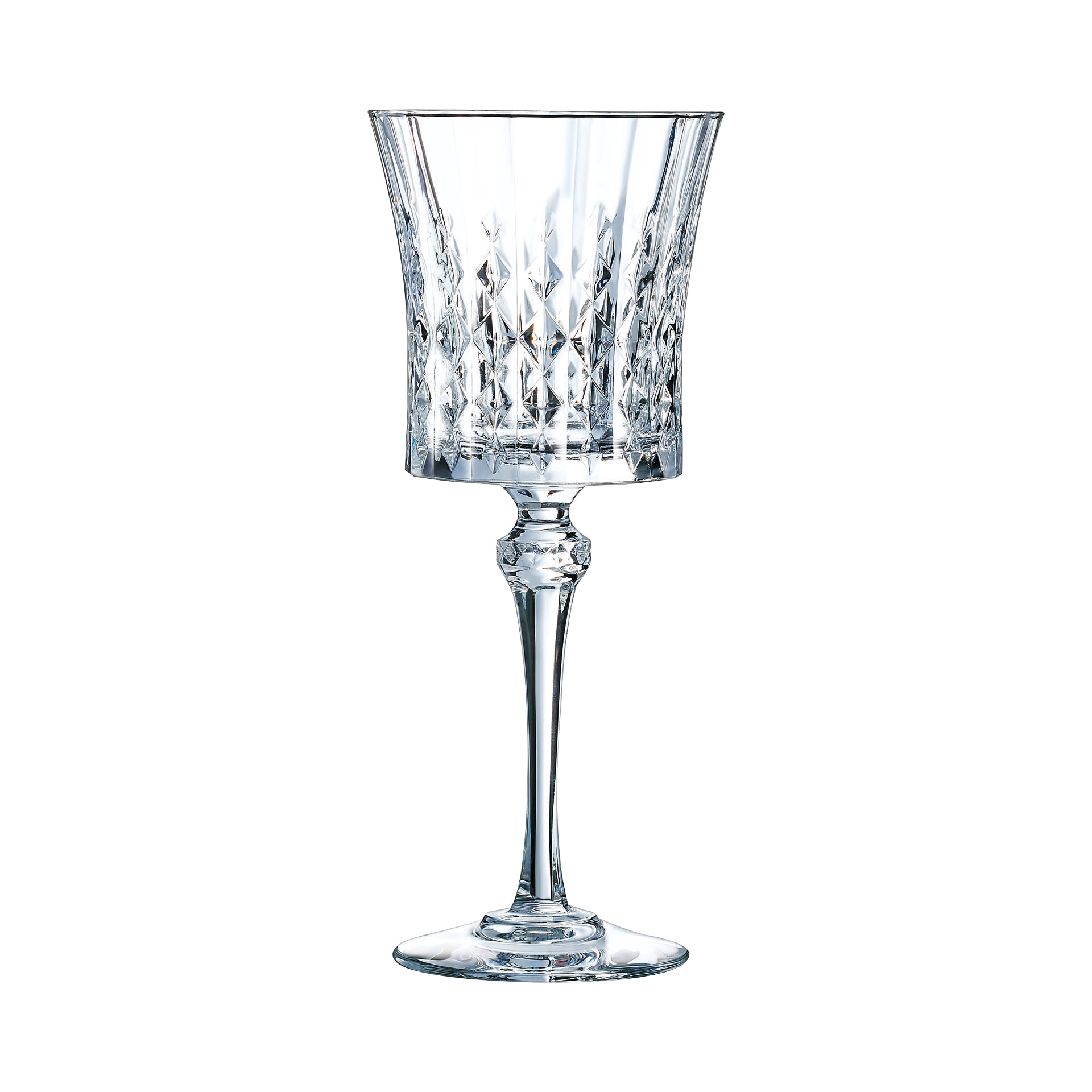 4 verres à pied 27cl Lady Diamond Cristal d