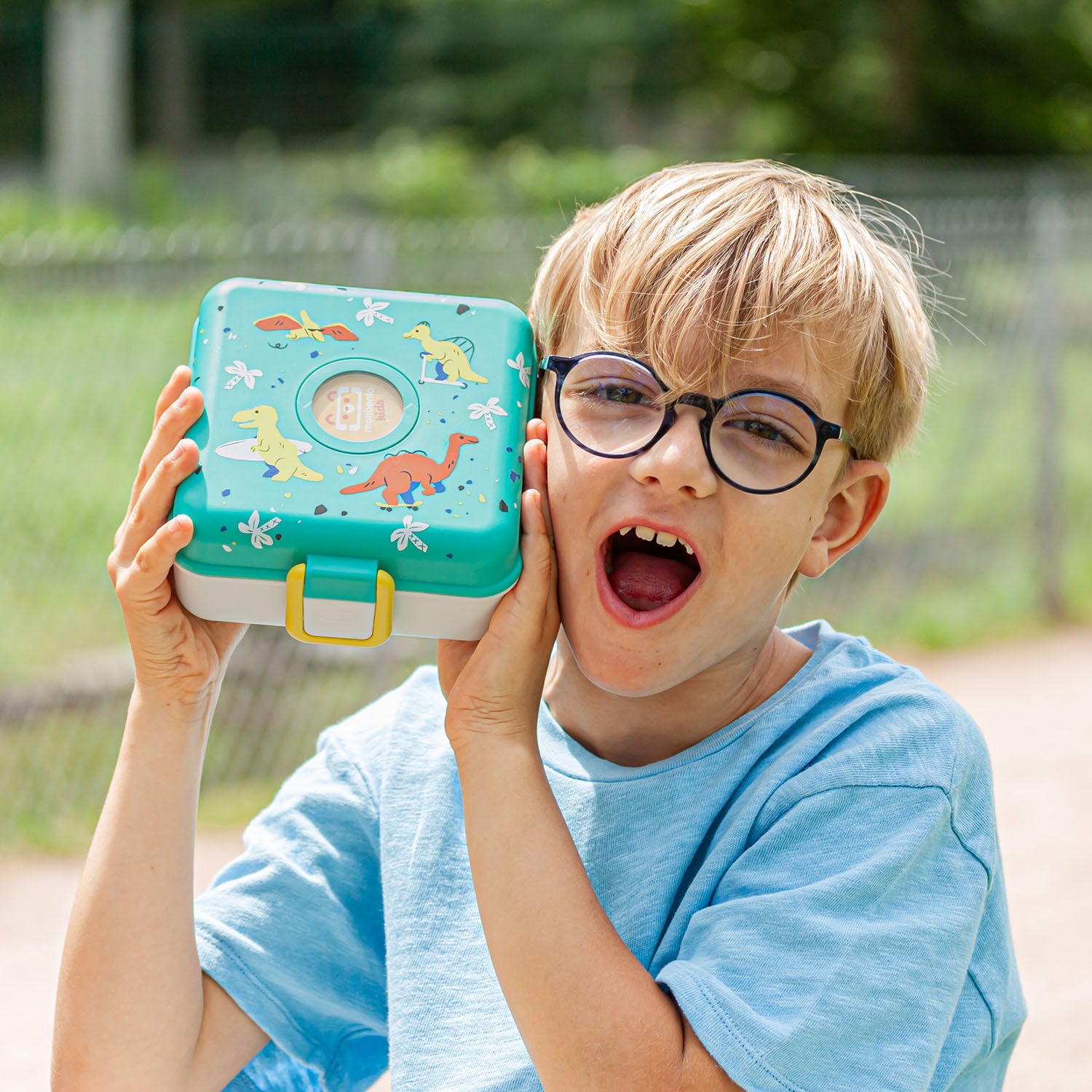 Boîte à sandwich enfant Snacky 850ml bleu Dino Monbento - Mathon - 7