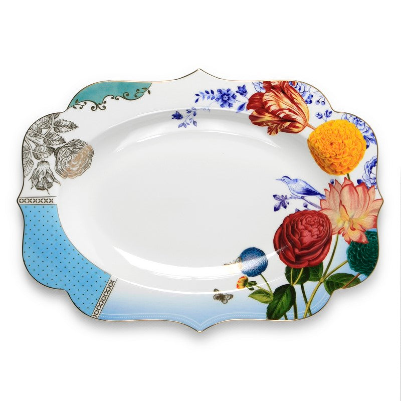 Plat de service ovale Royal Bleu - 40cm Pip Studio - Mathon