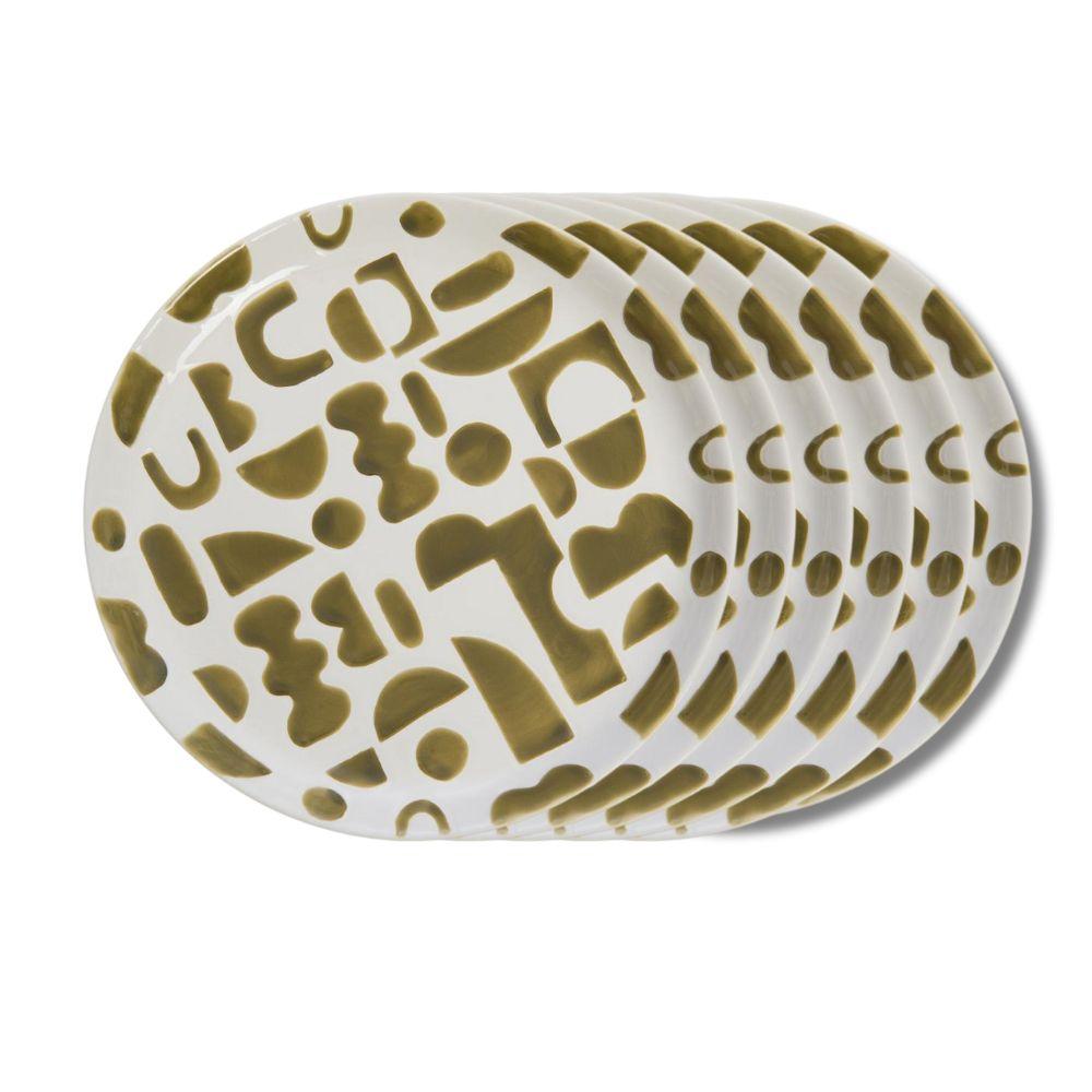 Assiette plate Ohana 25 cm (lot de 6) Amadeus - Mathon - 1