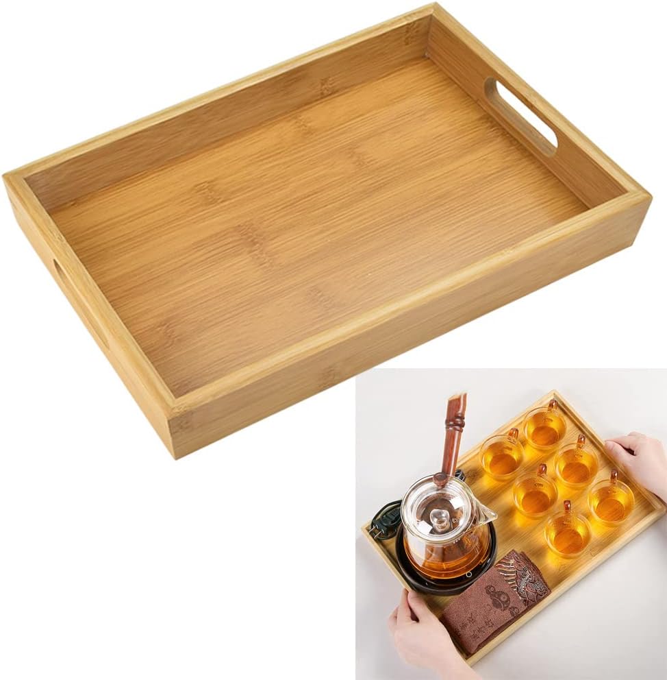 Plateau de service en bambou avec poignées ergonomiques Vendos85 - Mathon