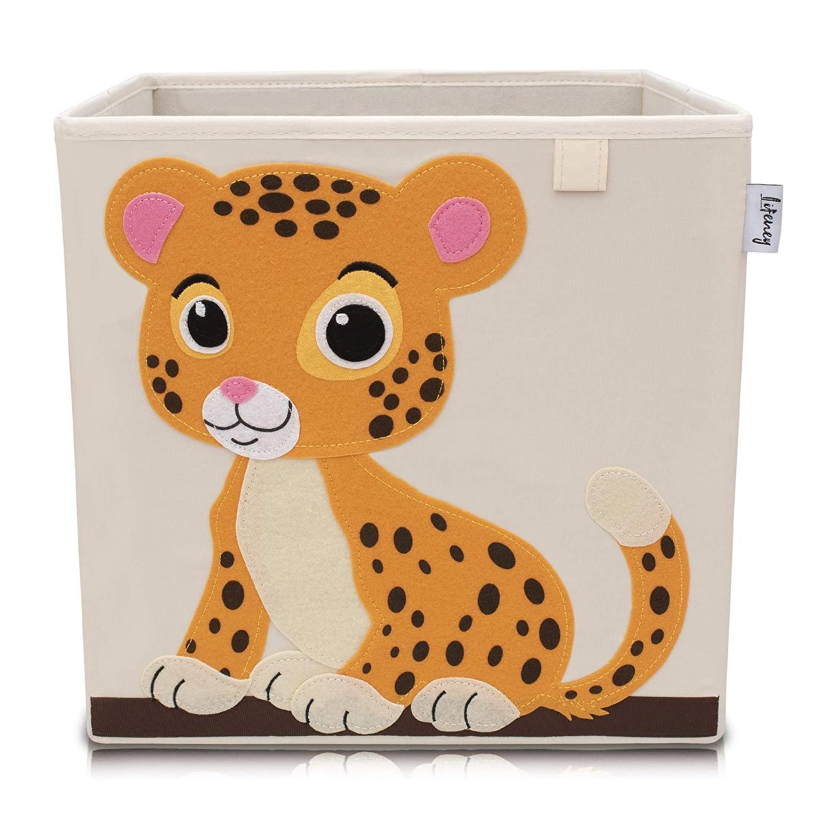 Boîte de rangement en tissu pour enfant "tigre" sur fond clair, compatible Ikea Kallax Lifeney Fackelmann - Mathon - 1