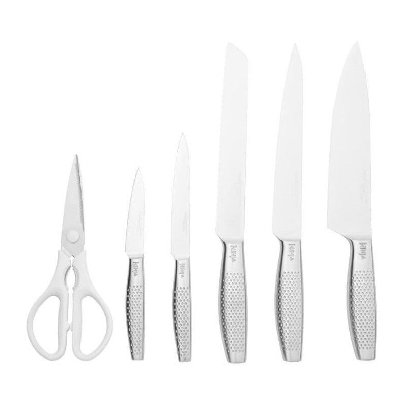 Bloc-couteaux - Ninja Foodi - Staysharp K62006euwh - Avec Affûteur - Ensemble De Couteaux - 6 Pieces Aiguisées - Blanc Ninja - Mathon - 2