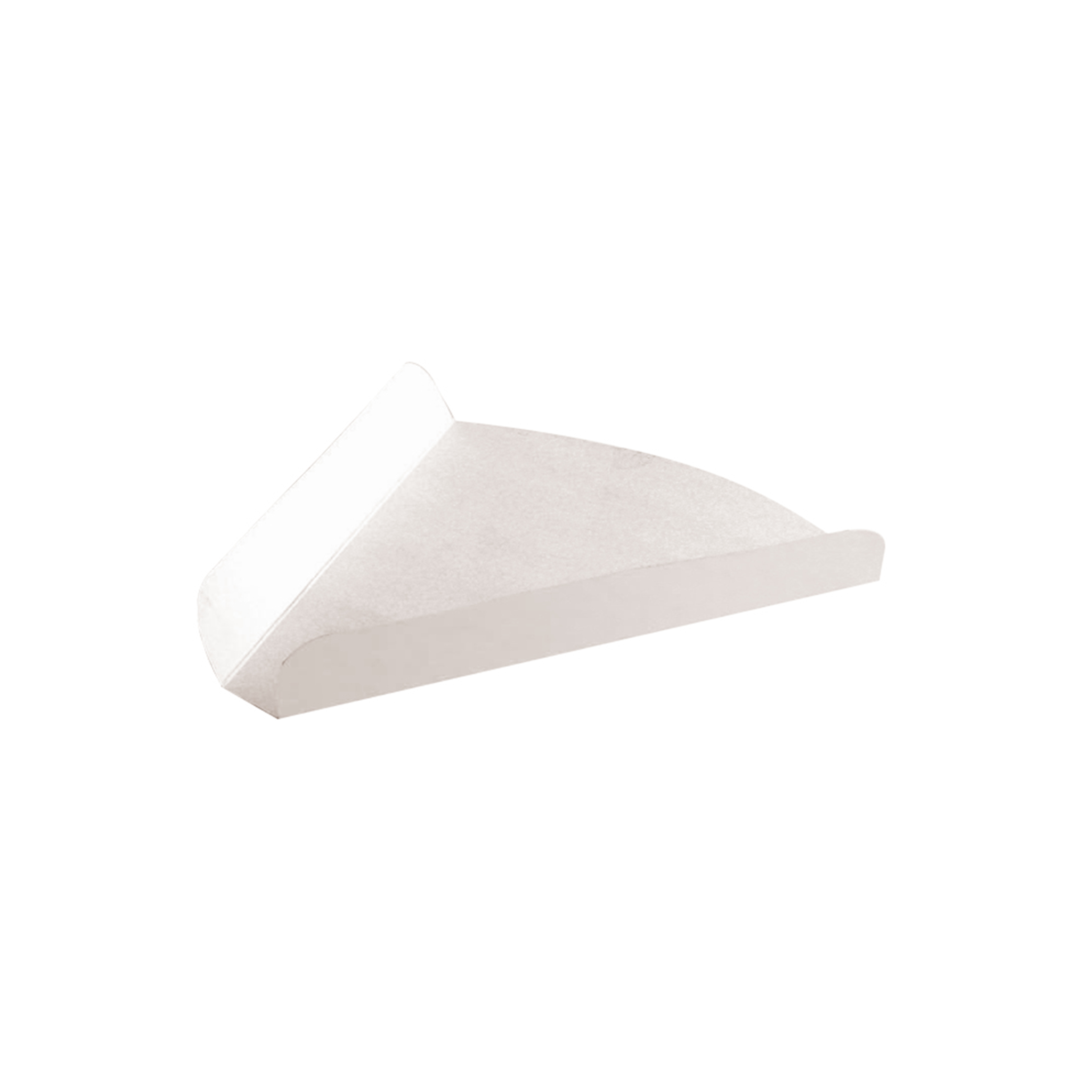 250Pcs - Assiette triangulaire carton blanc pour pizza ou tarte  175x27x27mm FirstPack - Mathon - 2