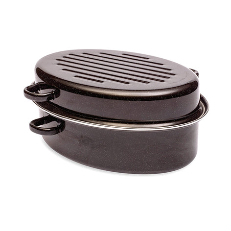 Cocotte roaster 38 cm acier émaillé Baumalu - Mathon - 1