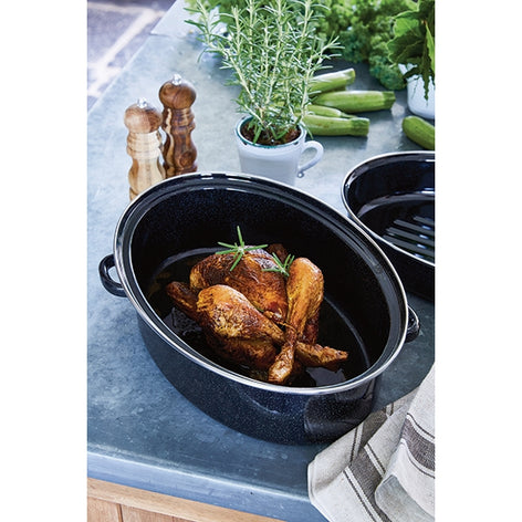 Cocotte roaster 38 cm acier émaillé Baumalu - Mathon - 2