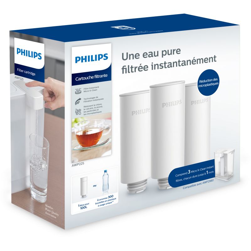 Pack de 3 filtres pour carafe filtrante instantanée Philips PHAWP225/24 Philips - Mathon - 2