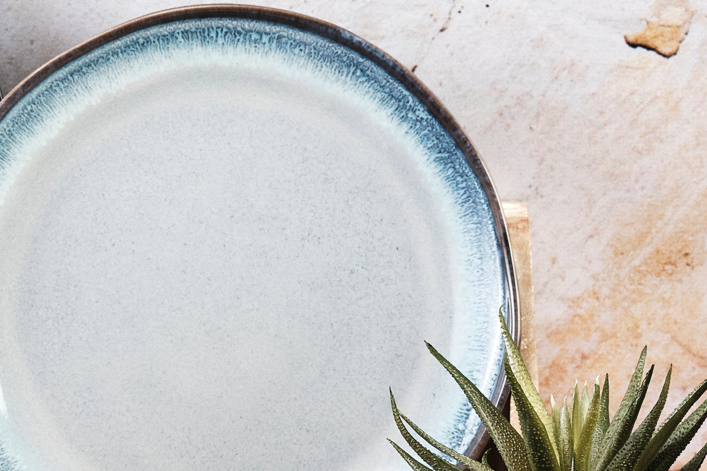 Lot de 6 assiettes à dessert en grès bleu D20.5 Björn - Mathon - 6