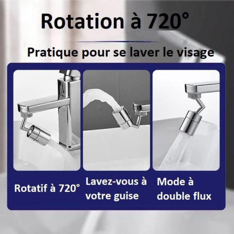 Embout de Robinet Universel Anti-Éclaboussures rotatif à 360° Shop-Story - Mathon - 6