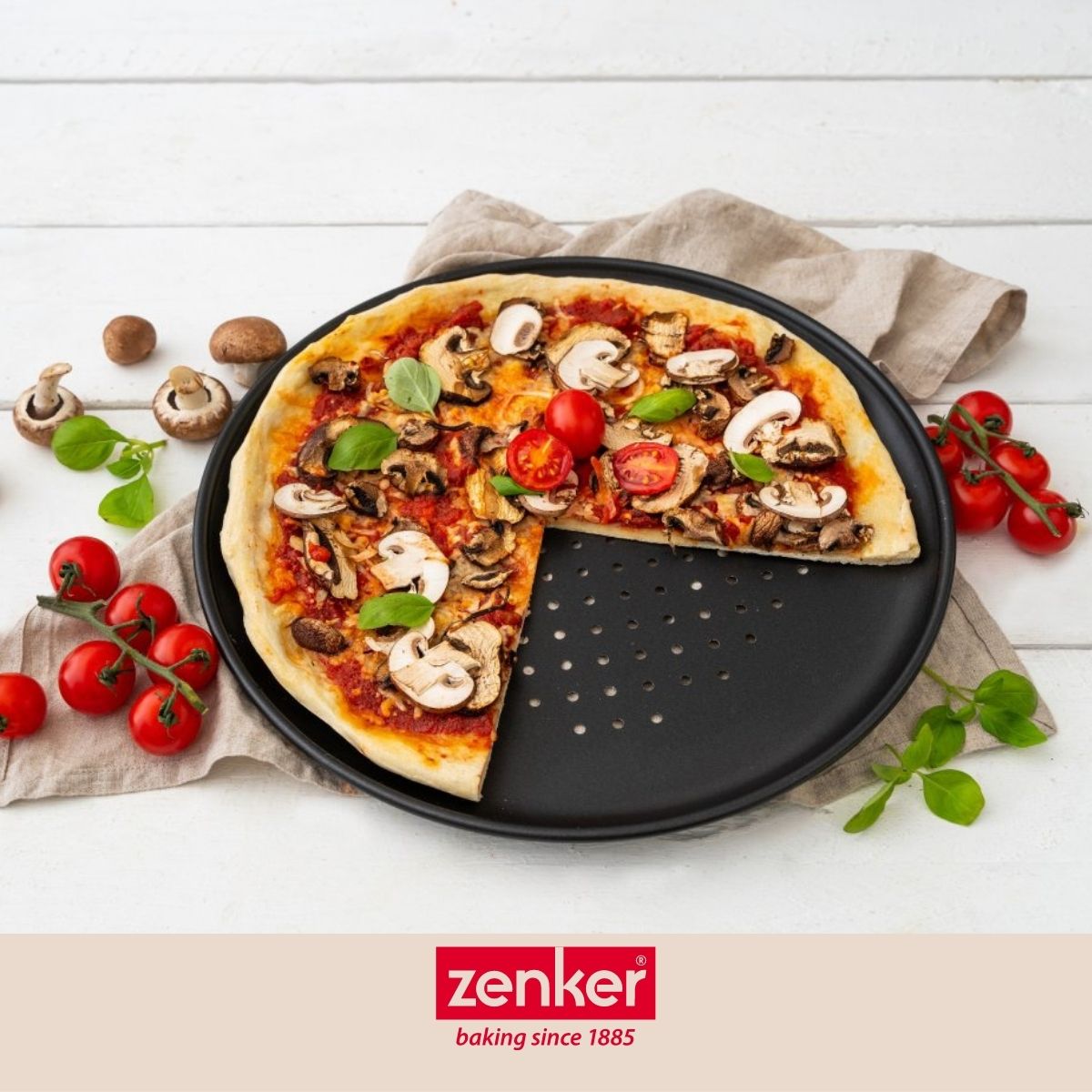 Set de 2 plaques à pizza 32 cm et une roulette à pizza Zenker Special Countries Zenker - Mathon - 7