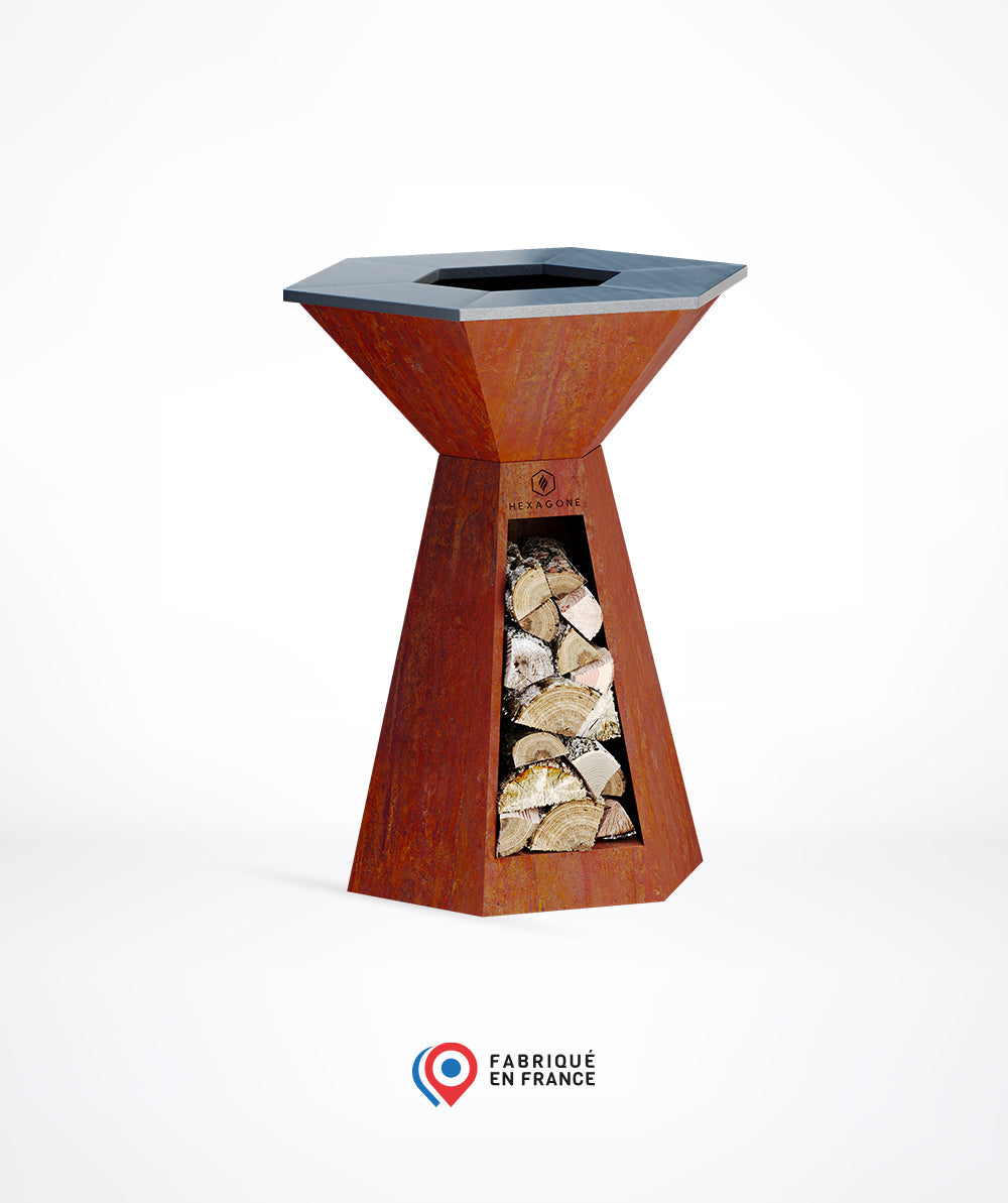 Brasero Agape | Corten 85 Hexagone - Mathon - 1