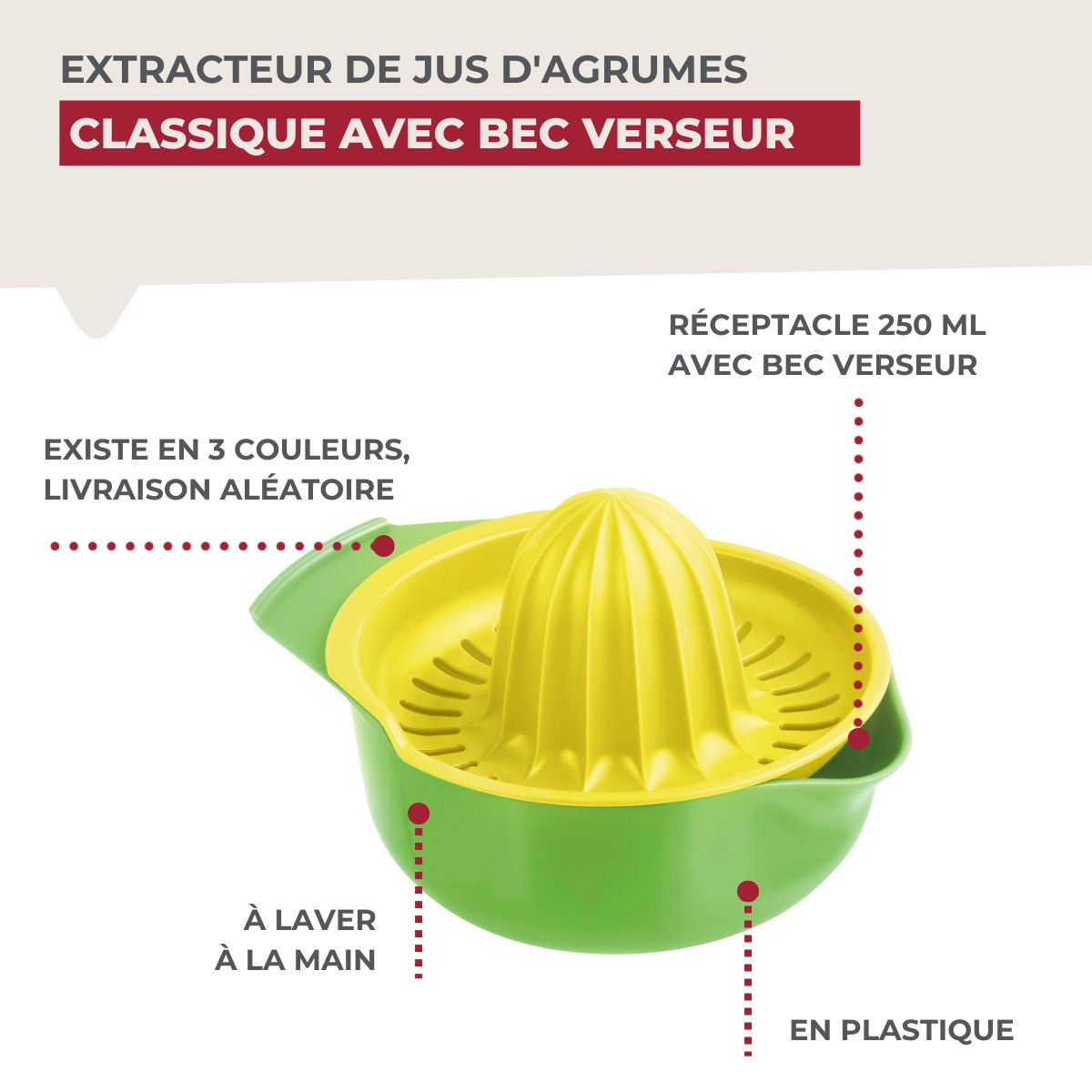 Presse-agrume manuel  Colors Edition Fackelmann - Mathon - 6