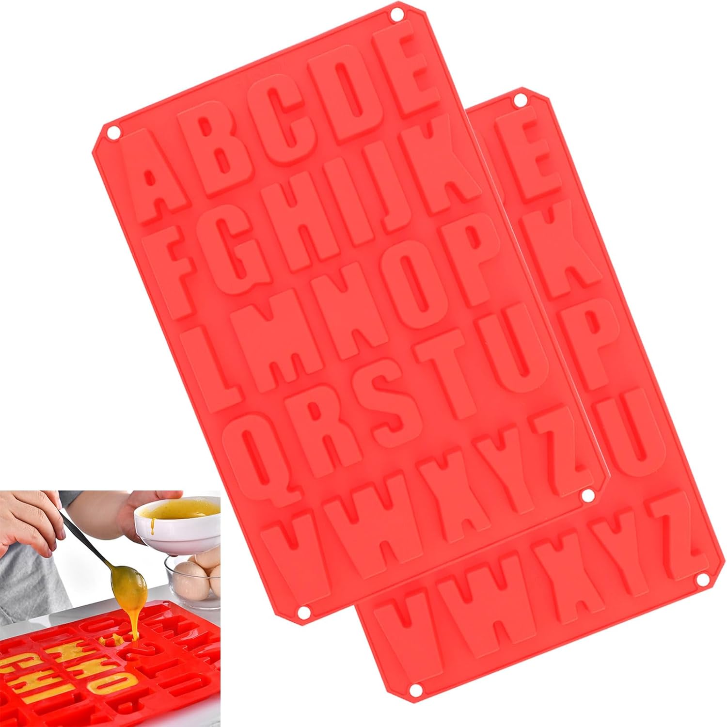 Lot de 2 moules à gâteau en silicone anti-adhésif doux et facile à démouler Vendos85 - Mathon