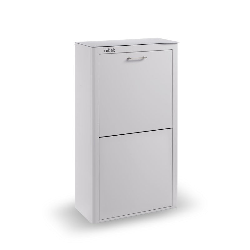 Poubelle cuisine de tri sélectif CUBEK, 4 compartiments de 20 litres, Gris Don Hierro - Mathon - 1