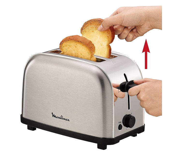 grille pain avec 2 fentes 700W gris Moulinex - Mathon