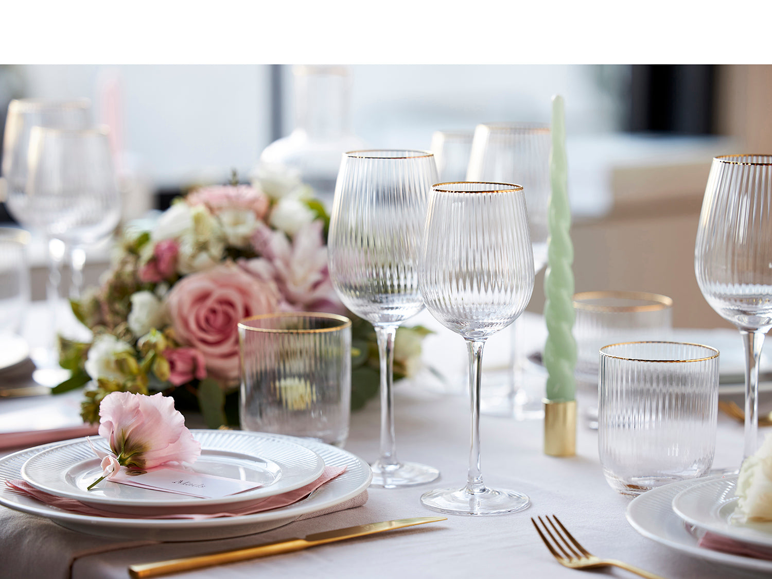 Set de 4 verres à vin rouge PALERMO GOLD 40cl Transparent Lyngby Glas - Mathon - 8