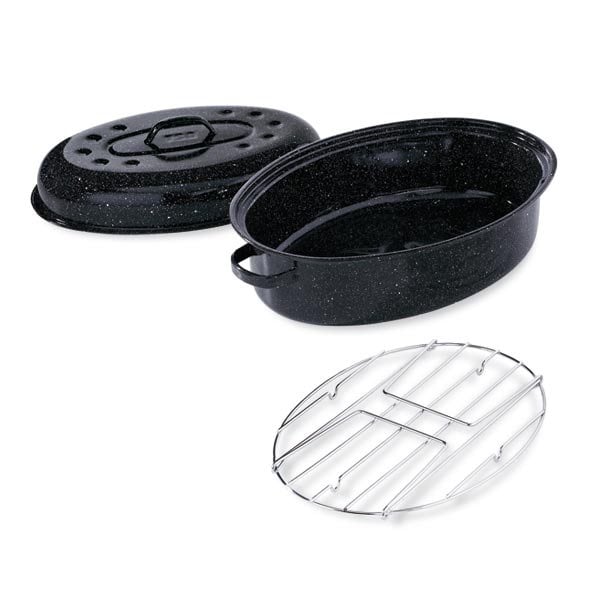 Lot Roaster 3 6 personnes avec grille Graniteware - Mathon - 1