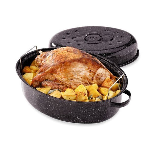 Lot Roaster 4 8 personnes avec grille Graniteware - Mathon - 2