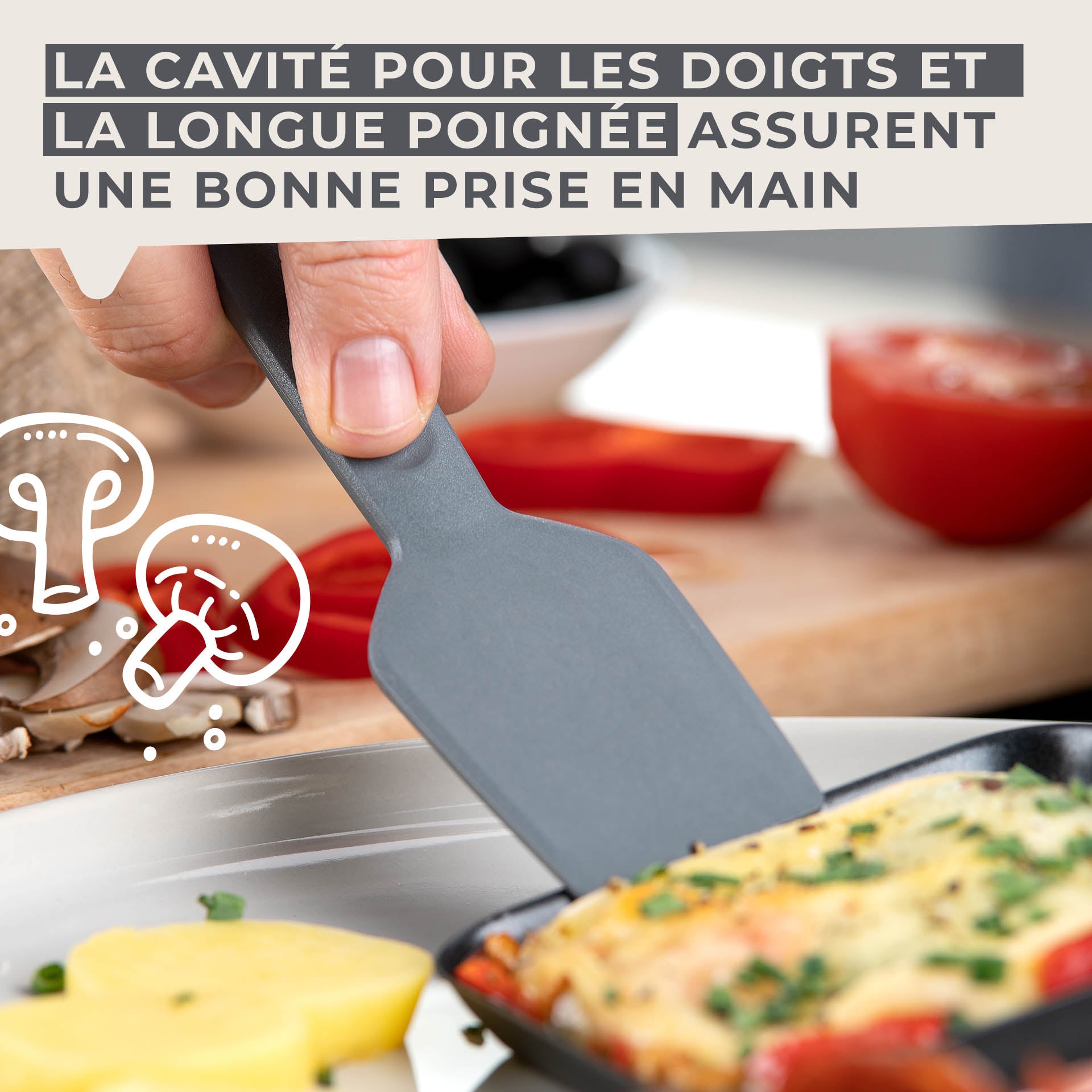 Lot de 4 spatules à raclette 16 cm Fackelmann - Mathon - 4