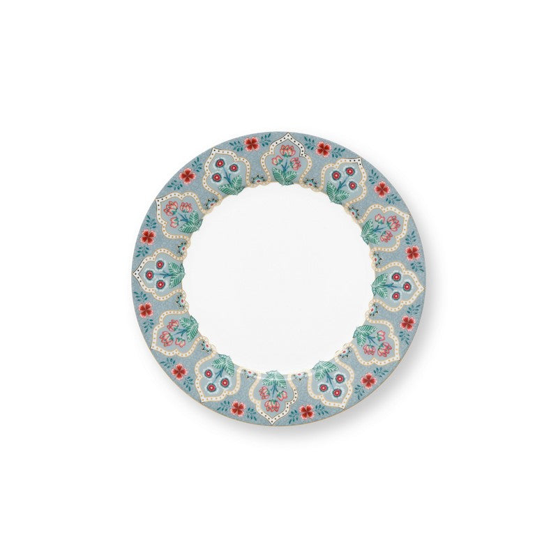 Lot de 6 Assiettes dessert Flower Festival Bleu clair - 21cm Pip Studio - Mathon