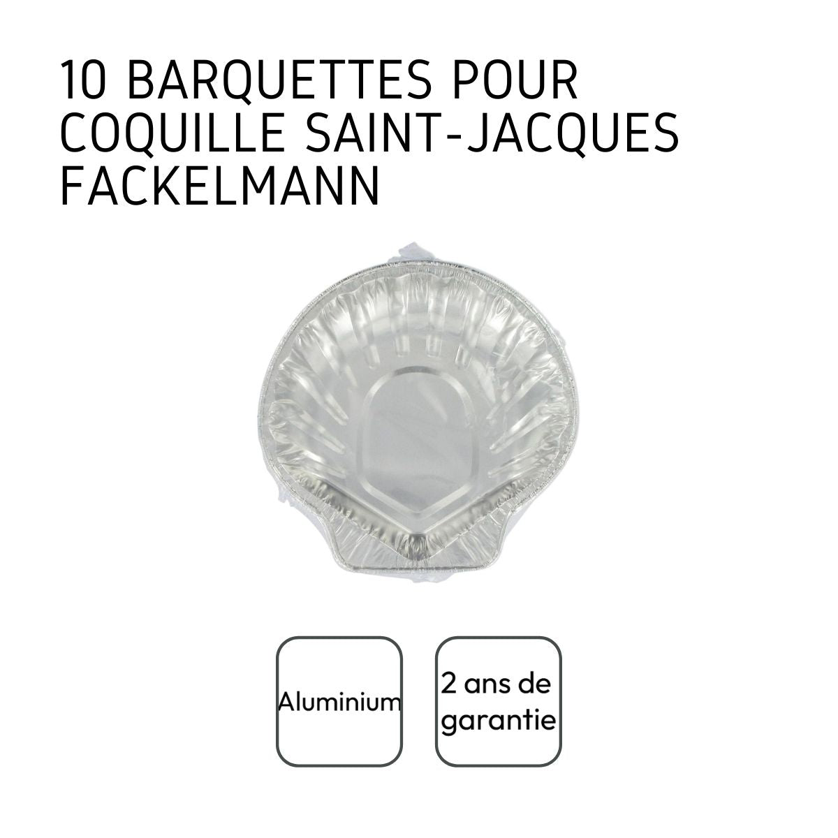 Lot de 10 plats à Saint-Jacques en aluminium  12,5 cm Fackelmann - Mathon - 4