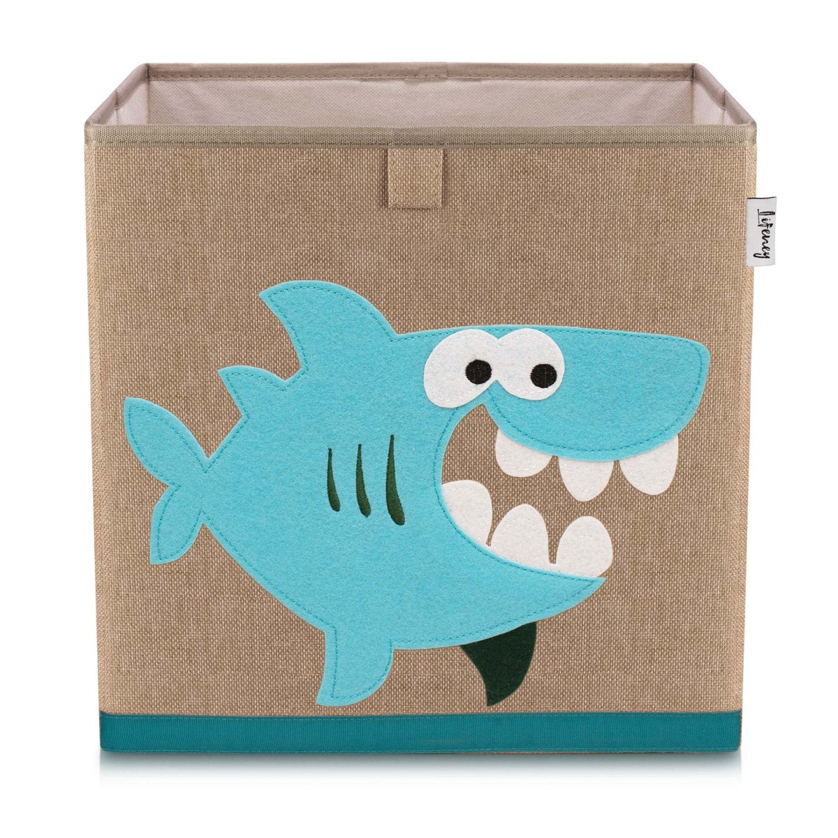 Boîte de rangement en tissu pour enfant "requin" sur fond foncé, compatible Ikea Kallax Lifeney Fackelmann - Mathon - 1