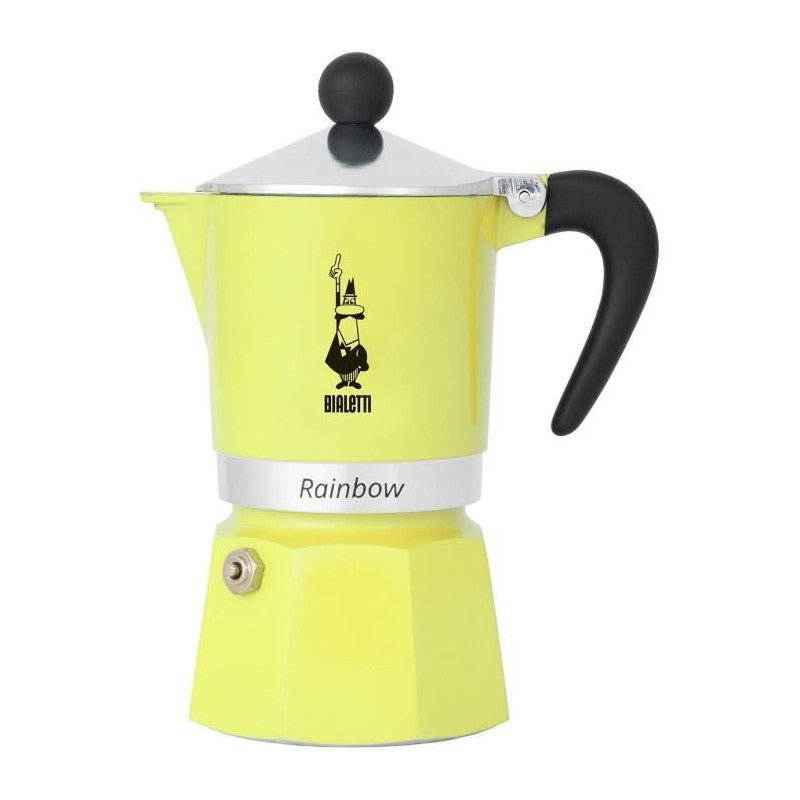 Cafetiere Italienne -   - Rainbow - 6 Tasses - 0,30 L - Jaune Bialetti - Mathon