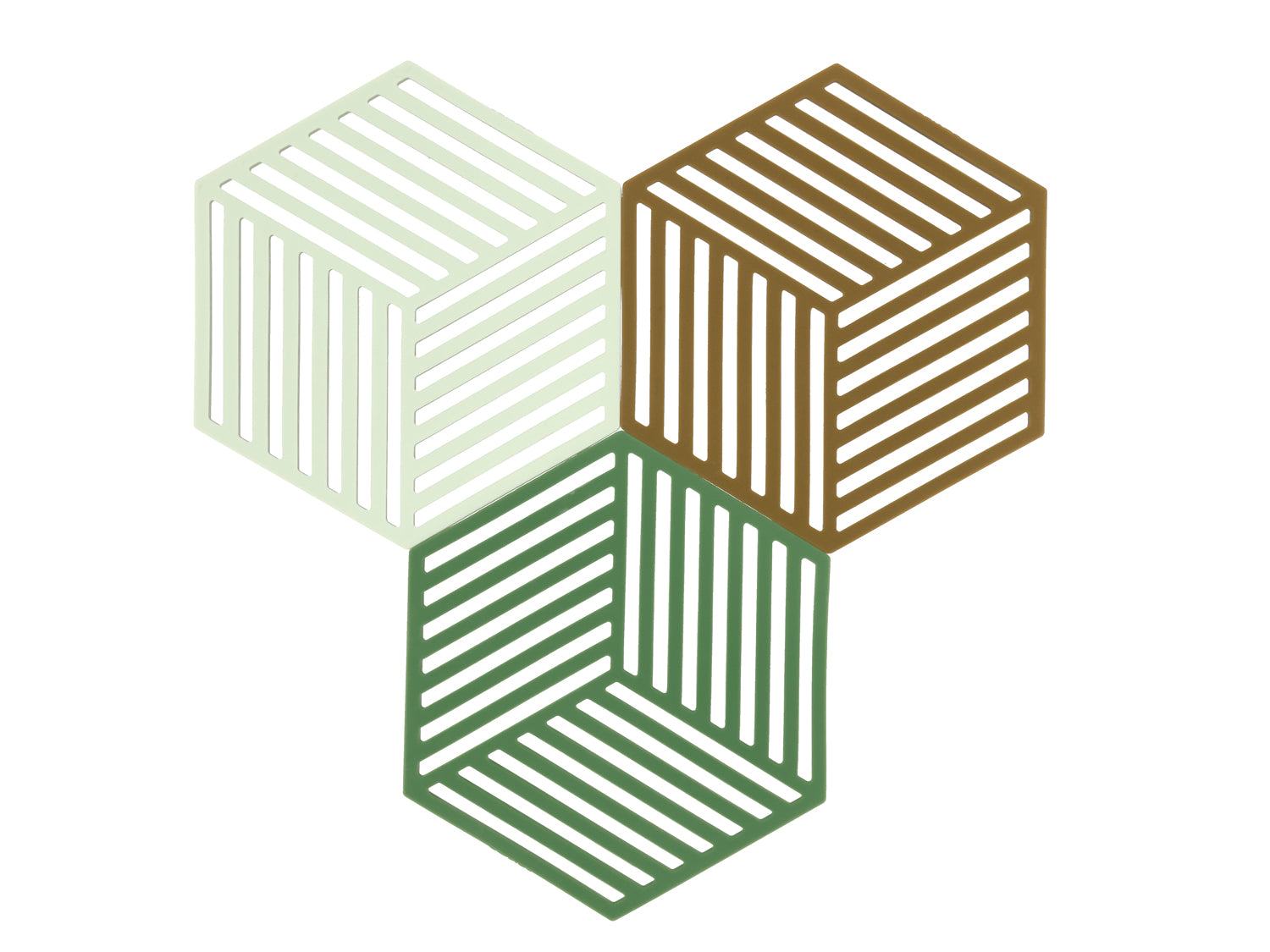 Dessous-de-plat Hexagon en Silicone Herbe/Menthe/Réglisse Zone Denmark - Mathon