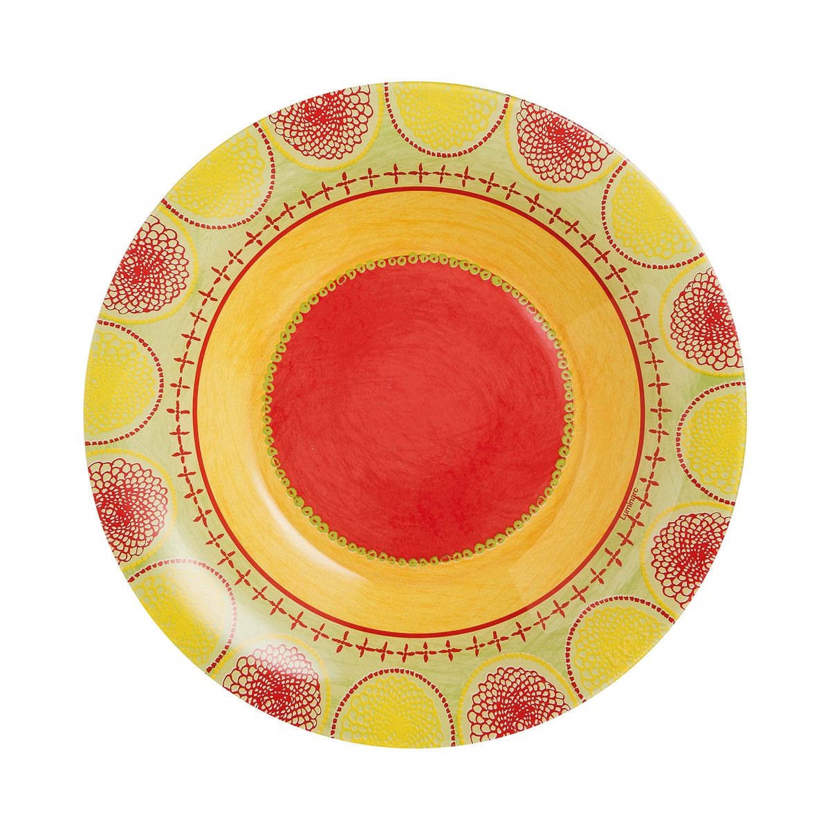 Assiette creuse orange 22cm Propriano  - Verre opale extra résistant Luminarc - Mathon - 1