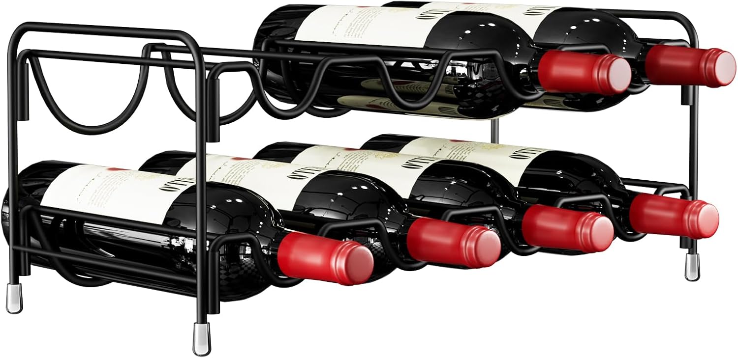 Casier à vin 8 bouteilles en acier carbone – 2 niveaux Vendos85 - Mathon