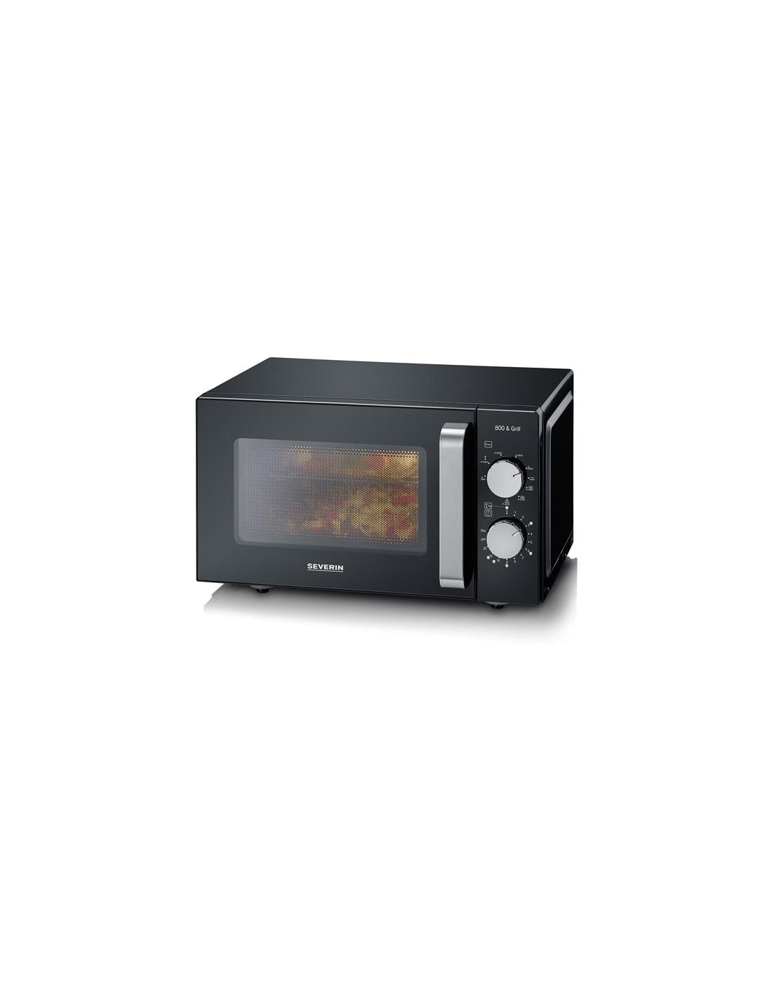 Gril 1000w - Mo 800w - 20l - 9 Puiss - Fond Plat Verre - Gril 2 Niv - Noir/inox Severin - Mathon - 2