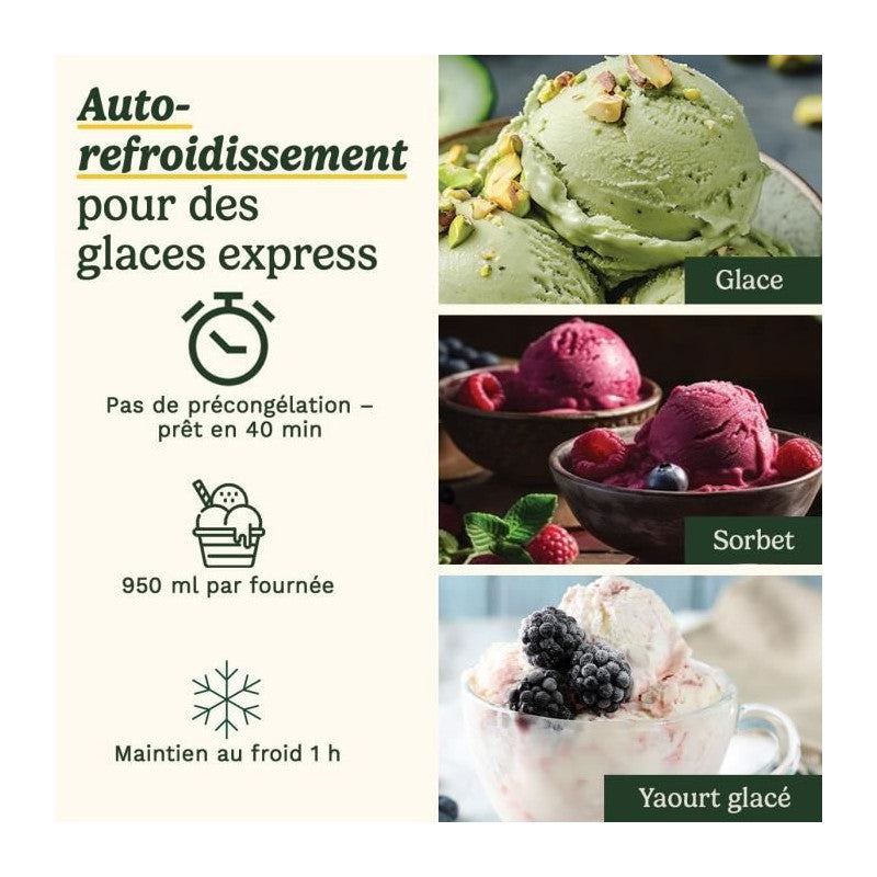 Machine A Glace   - Ice90e - 100 W - 950 Ml - Blanc Cuisinart - Mathon - 2