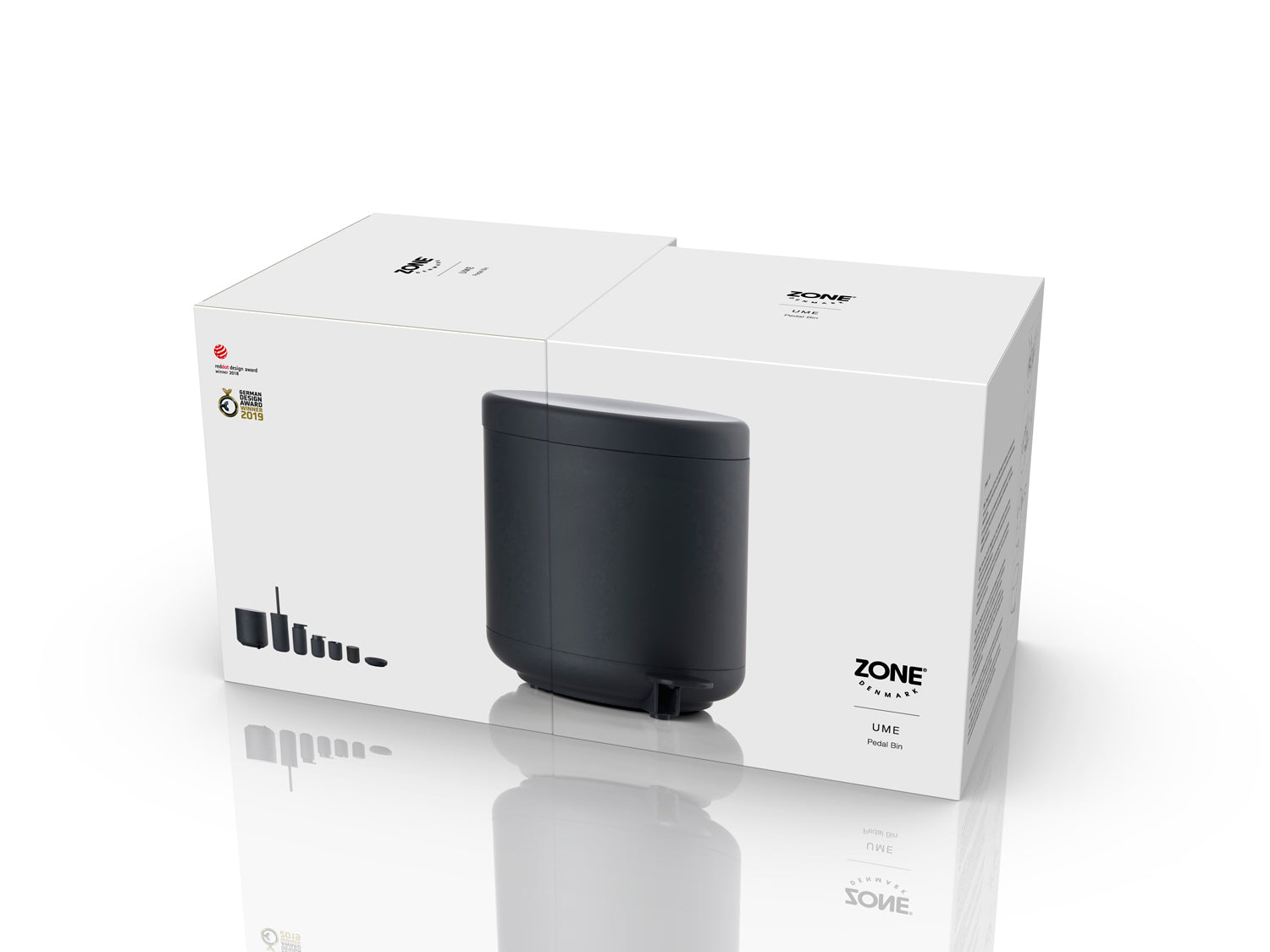 Poubelle à pédale UME en abs Noir Zone Denmark - Mathon - 5