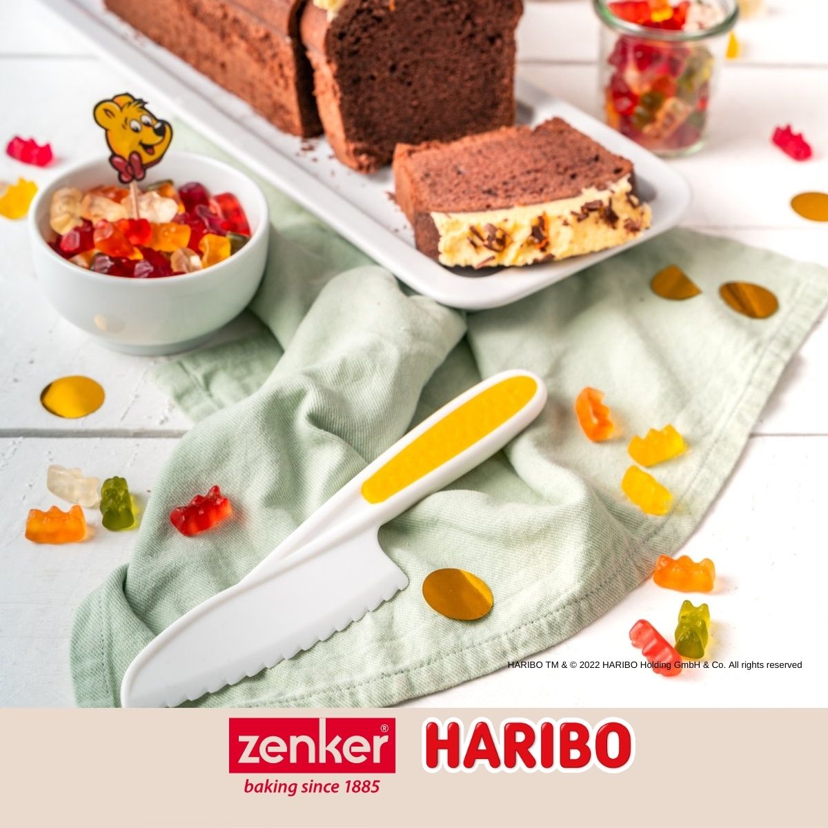 Couteau de cuisine pour enfant en plastique 22,2 cm Zenker Haribo Zenker - Mathon - 2