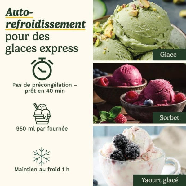 Machine A Glace - Sorbetiere Machine A Glace Cuisinart - Ice90e - 100 Cuisinart - Mathon - 2